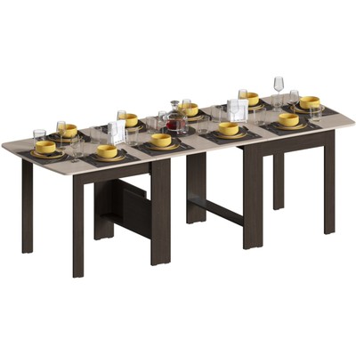 Стол деревянный СтК7 ЛДСП, венге/дуб молочный 34,2x86,6x78,5 см