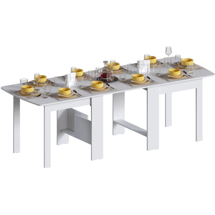 Стол деревянный Стол-книжка СтК7 ЛДСП, белый 34,2x86,6x78,5 см - Фото 1