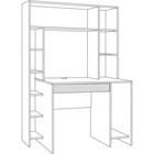 Компьютерный стол Комфорт 12.71 ЛДСП, дуб крафт золотой/белый 60,2x116,7x165,4 см - фото 121575342