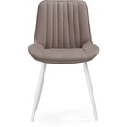 Стул на металлокаркасе Седа К металл/велюр, белый/латте 50x56x82 см 10509603