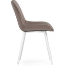 Стул на металлокаркасе Седа К металл/велюр, белый/латте 50x56x82 см 10509603