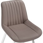 Стул на металлокаркасе Седа К металл/велюр, белый/латте 50x56x82 см 10509603