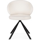 Стул на металлокаркасе Solomon крутящийся, металл/ткань букле, черный/белый 67x67x80 см 10509605