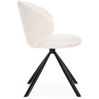 Стул на металлокаркасе Solomon крутящийся, металл/ткань букле, черный/белый 67x67x80 см 10509605