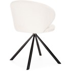 Стул на металлокаркасе Solomon крутящийся, металл/ткань букле, черный/белый 67x67x80 см 10509605