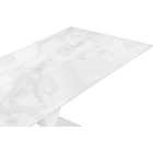 Стол стеклянный Хасселвуд металл, белый 90x160(220)x77 см - Фото 6