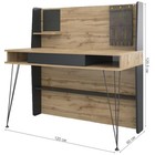 Компьютерный стол Нобира ЛДСП, антрацит/дуб ирландский 60x120x120,5 см 10509626