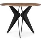 Стол деревянный Рикла орех кантри/черный металл 100x100x76 см  (артикул 10509634)  большой выбор товаров оптом и в розницу по низким ценам с доставкой