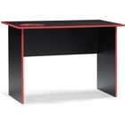 Компьютерный стол Эрмтрауд ЛДСП, черный/красный 60x110x75 см - фото 110625280
