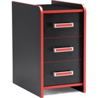Компьютерный стол Ханна ЛДСП, черный/красный 33x50x60 см - фото 110625291
