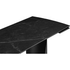 Керамический стол Готланд черный мрамор/черный металл 90x160(220)x79 см - Фото 5