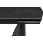 Керамический стол Готланд черный мрамор/черный металл 90x160(220)x79 см - Фото 6
