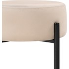 Стул барный Сайпл металл/велюр, черный/бежевый 40x40x74 см 10509708