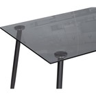 Стол стеклянный Smoke окрашенный металл, черный 80x120x75 см - Фото 4
