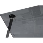 Стол стеклянный Smoke окрашенный металл, черный 80x120x75 см - Фото 6