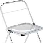 Пластиковый стул Fold складной, металл/пластик, прозрачный 43x46x81 см - Фото 7