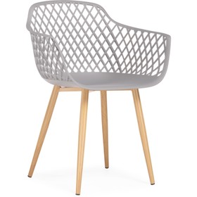 Пластиковый стул Rikon металл/пластик, натуральный/серый 58x45x79 см
