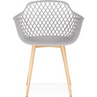 Пластиковый стул Rikon металл/пластик, натуральный/серый 58x45x79 см - Фото 2