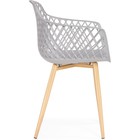 Пластиковый стул Rikon металл/пластик, натуральный/серый 58x45x79 см - Фото 3