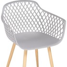 Пластиковый стул Rikon металл/пластик, натуральный/серый 58x45x79 см - Фото 5
