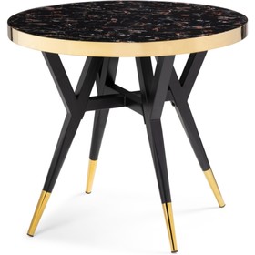 Стол деревянный Selina металл, черный 80x80x72 см