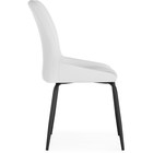 Стул на металлокаркасе Lado металл/экокожа, черный/белый 47x51x90 см 10509735