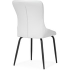 Стул на металлокаркасе Lado металл/экокожа, черный/белый 47x51x90 см 10509735