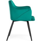 Стул на металлокаркасе Эджелл металл/ткань, черный/зеленый 53x53x86 см  (артикул 10509737)  большой выбор товаров оптом и в розницу по низким ценам с доставкой