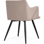 Стул на металлокаркасе Эджелл металл/ткань, черный/бежевый 53x53x86 см 10509738