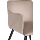 Стул на металлокаркасе Эджелл металл/ткань, черный/бежевый 53x53x86 см 10509738