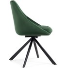 Стул на металлокаркасе Окленд крутящийся, металл/велюр, черный/зеленый 51x55x83 см 10509742