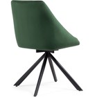 Стул на металлокаркасе Окленд крутящийся, металл/велюр, черный/зеленый 51x55x83 см 10509742