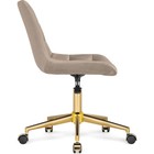 Кресло компьютерное «Честер», 490×600×840 мм, велюр, цвет золотой/бежевый - Фото 4