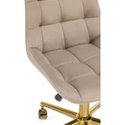 Кресло компьютерное «Честер», 490×600×840 мм, велюр, цвет золотой/бежевый - Фото 7