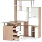 Компьютерный стол КС15 правый, ЛДСП, дуб сонома 142,7x130x175,2 см - фото 121575353