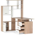 Компьютерный стол КС15 левый, ЛДСП, дуб сонома 142,7x130x175,2 см - фото 121575362