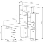 Компьютерный стол КС-15 левый, ЛДСП, венге/дуб молочный 142,7x130x175,2 см 10509781