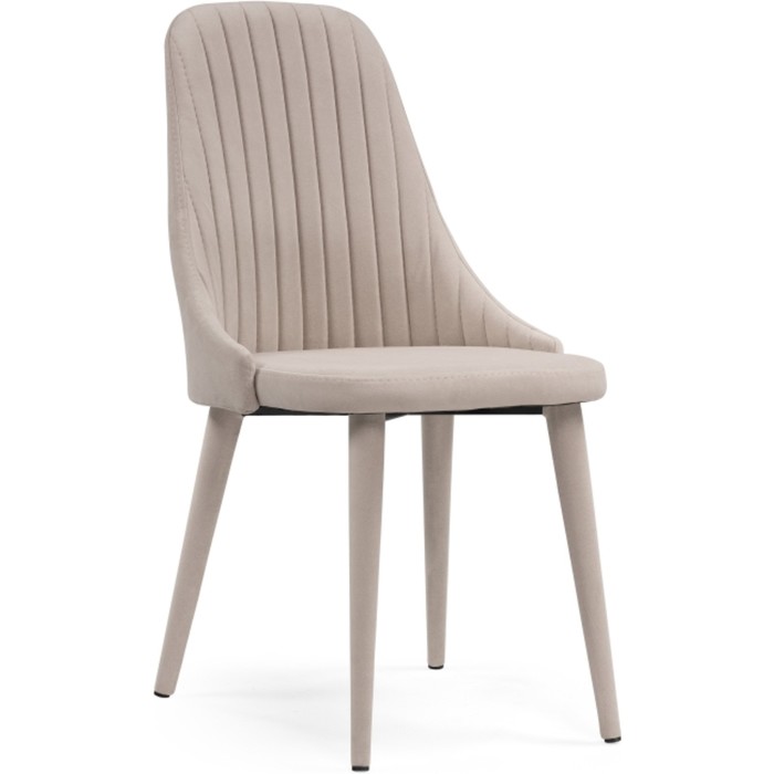 Стул на металлокаркасе «Морос», 480×580×870 мм, металл/велюр, цвет бежевый - Фото 1