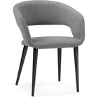 Стул на металлокаркасе Торган катания сильвер, металл/велюр, черный/серый 59x60x76 см 10509791