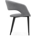 Стул на металлокаркасе Торган катания сильвер, металл/велюр, черный/серый 59x60x76 см 10509791