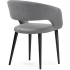 Стул на металлокаркасе Торган катания сильвер, металл/велюр, черный/серый 59x60x76 см 10509791