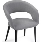 Стул на металлокаркасе Торган катания сильвер, металл/велюр, черный/серый 59x60x76 см 10509791