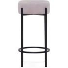 Стул барный Сайпл MR-28 металл/велюр, черный/серый 40x40x74 см 10509807