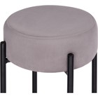 Стул барный Сайпл MR-28 металл/велюр, черный/серый 40x40x74 см 10509807