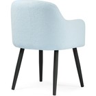 Стул на металлокаркасе Халли lamb 17 металл/ткань букле, черный/голубой 62x62x85 см - Фото 5