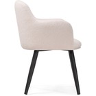 Стул на металлокаркасе Халли lamb 19 металл/ткань букле, черный/бежевый 62x62x85 см 10509809