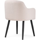 Стул на металлокаркасе Халли lamb 19 металл/ткань букле, черный/бежевый 62x62x85 см 10509809