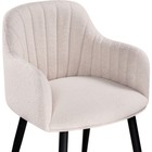 Стул на металлокаркасе Халли lamb 19 металл/ткань букле, черный/бежевый 62x62x85 см 10509809