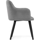 Стул на металлокаркасе Халли lamb 11 металл/ткань букле, черный/серый 62x62x85 см 10509814