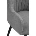 Стул на металлокаркасе Халли lamb 11 металл/ткань букле, черный/серый 62x62x85 см 10509814